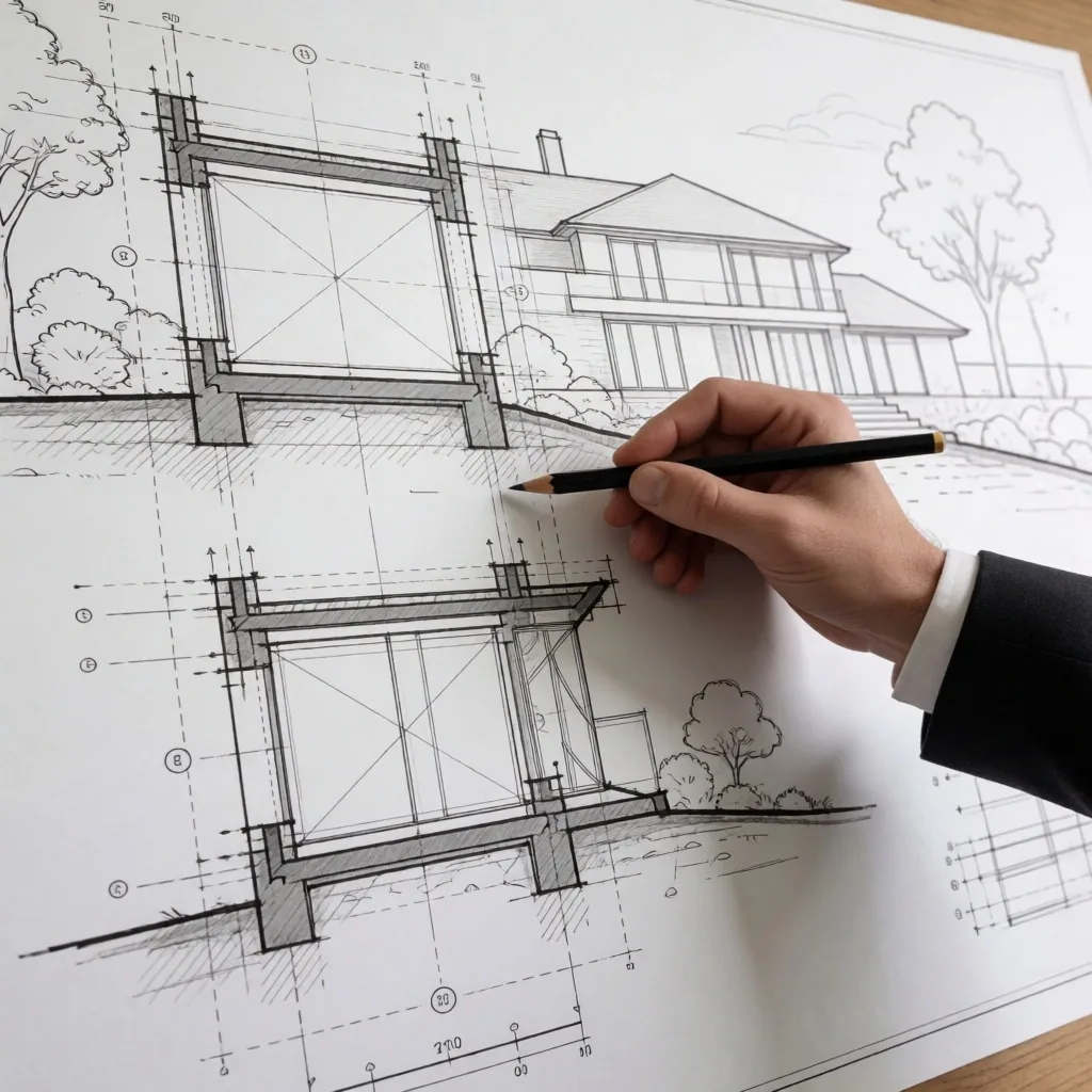 Teknik proje çizimleri ve mimari detaylar
