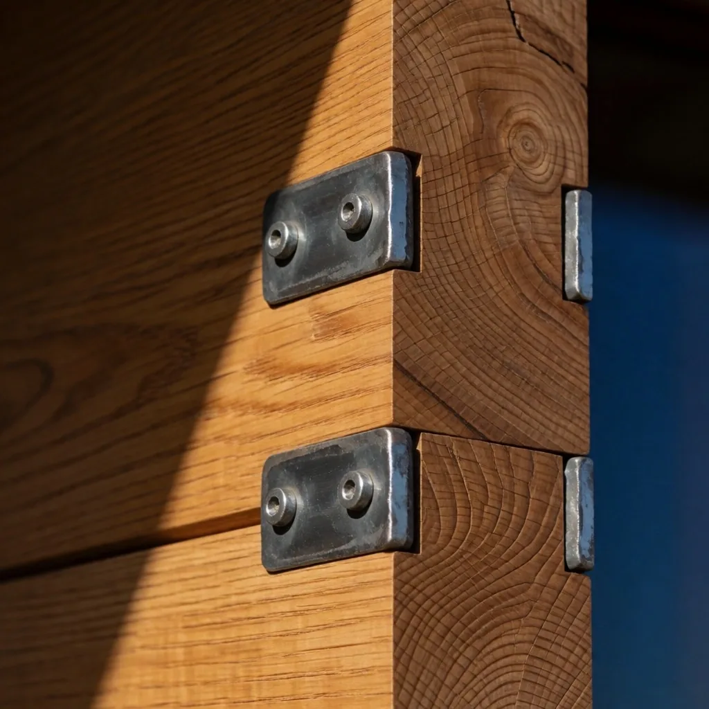 Timber joinery detail in a modern villa